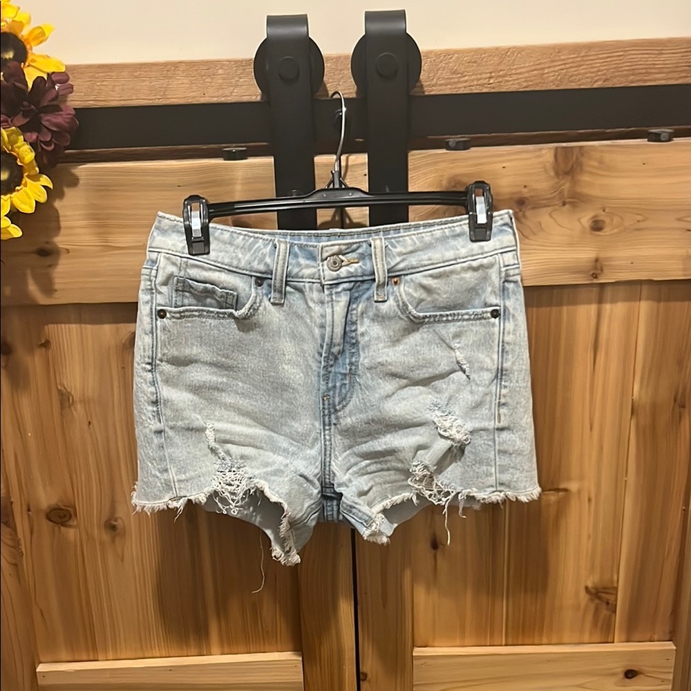 Old Navy Faded Blue Ripped Jean Shorts